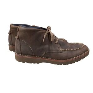 Clarks Vargo Apron‎ Mens 11.5 M Dark Brown Leather Chukka Boots Shoes